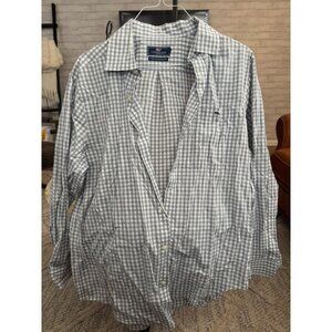 Vineyard Vines Classic Fit Trucker Button Down Long Sleeve Shirt Mens Size L